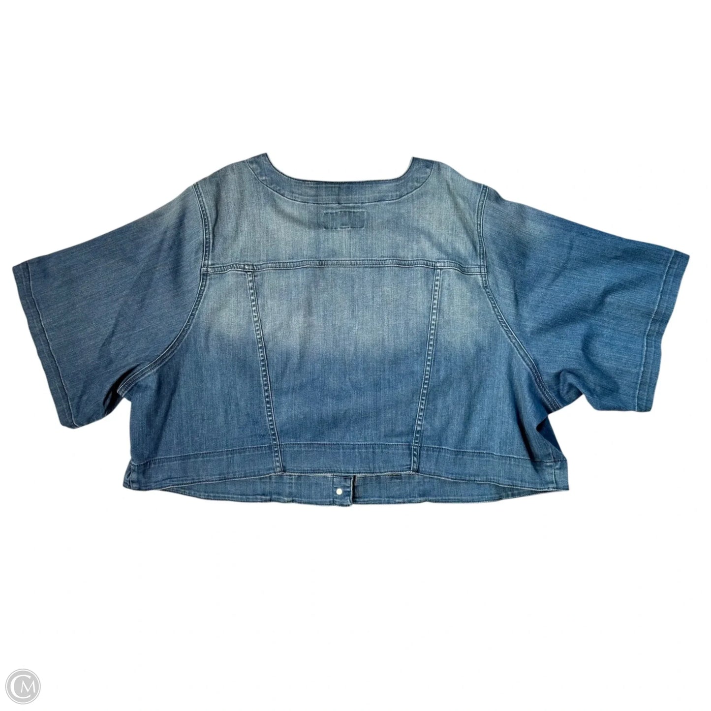 Jacket Shirt By Torrid In Blue Denim, Size: 5x