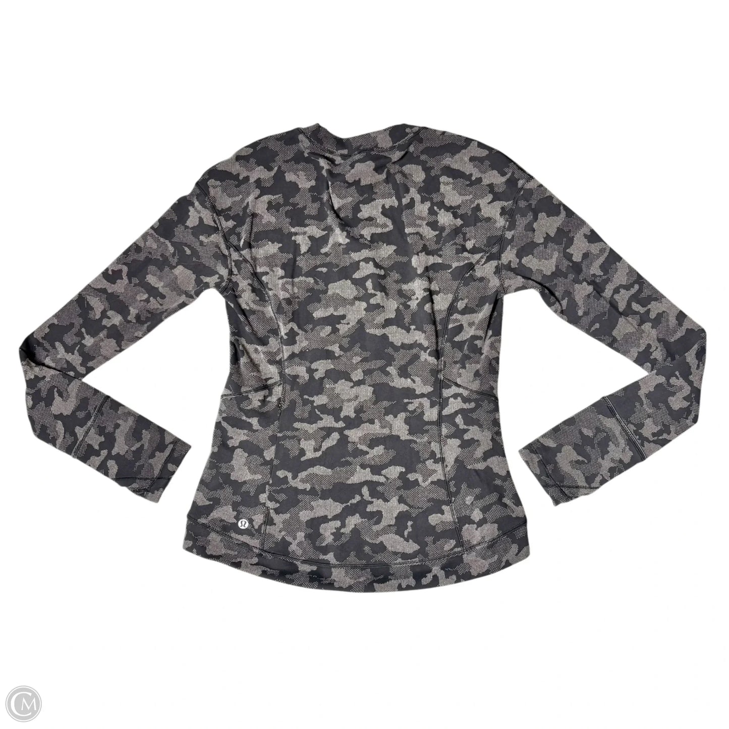 Athletic Top Long Sleeve Crewneck By Lululemon In Camouflage Print, Size: M