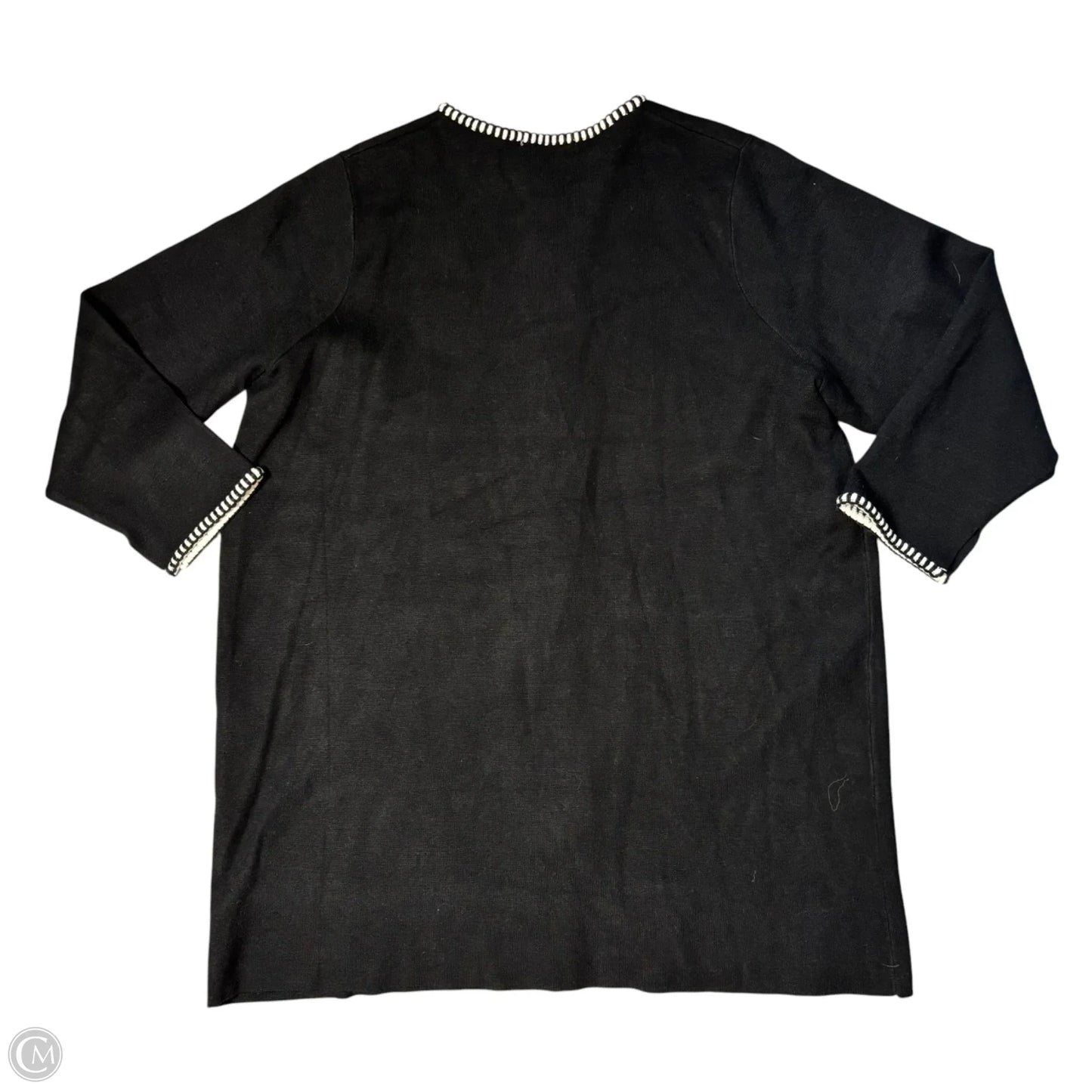 Sweater Cardigan By Magaschoni In Black, Size: 3x
