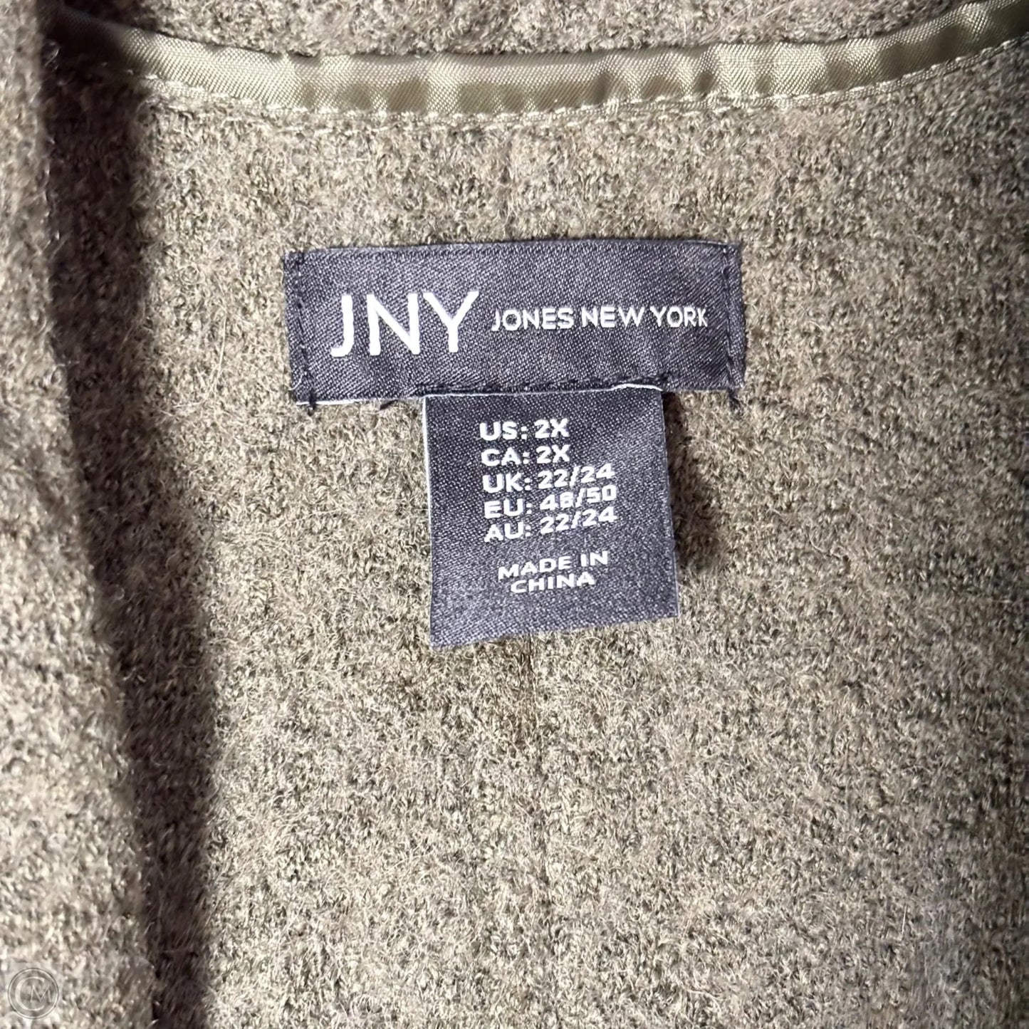 Sweater Cardigan By Jones New York In Green, Size: 2x