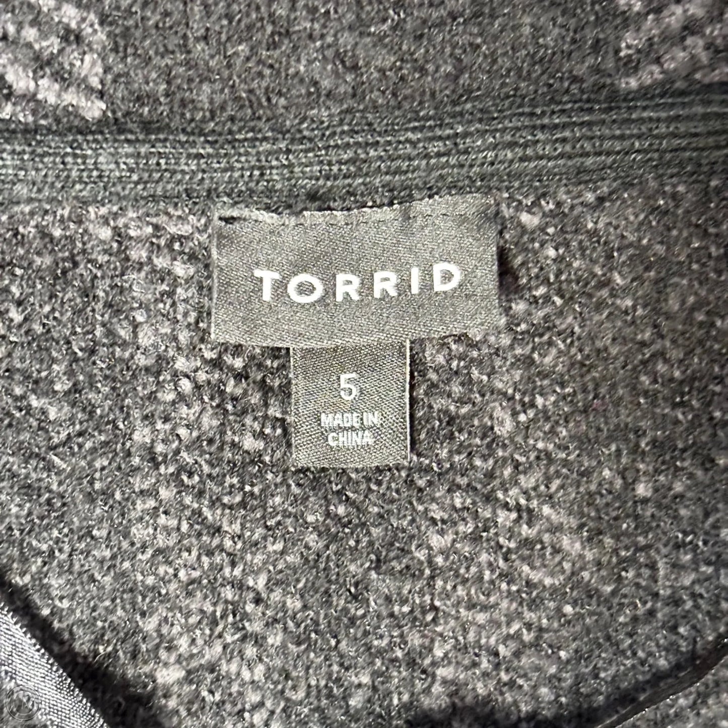 Sweater Cardigan By Torrid In Black & Grey, Size: 5