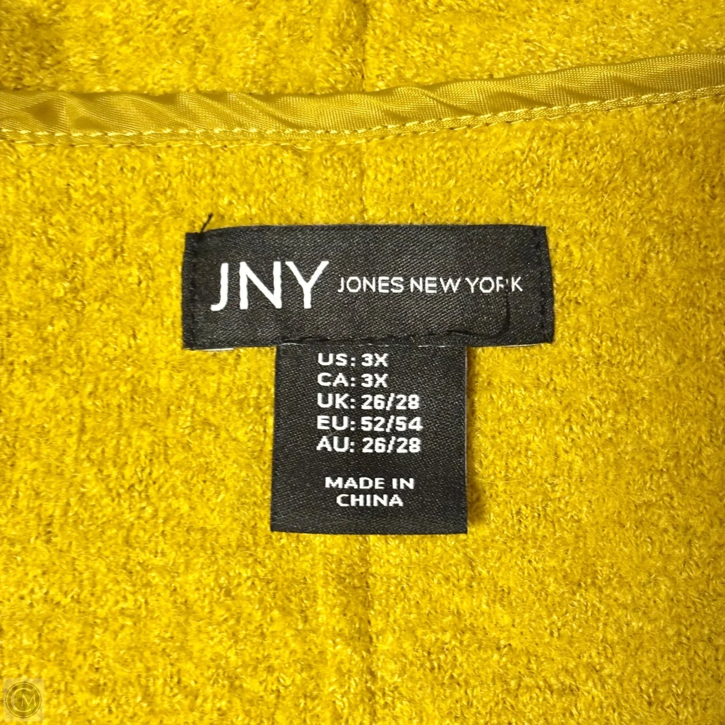 Sweater Cardigan By Jones New York In Yellow, Size: 3x