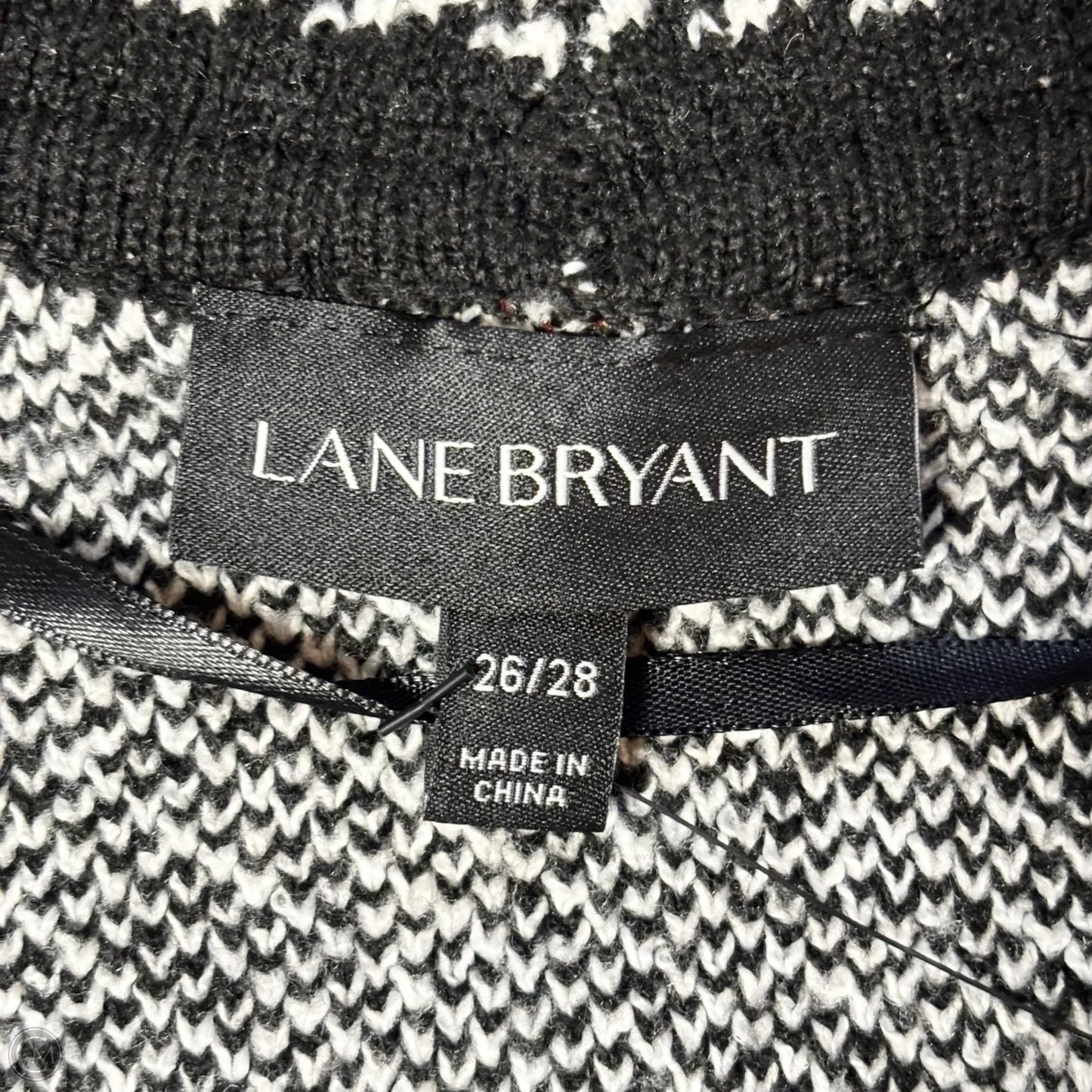 Sweater Cardigan By Lane Bryant In Plaid Pattern, Size: 4x