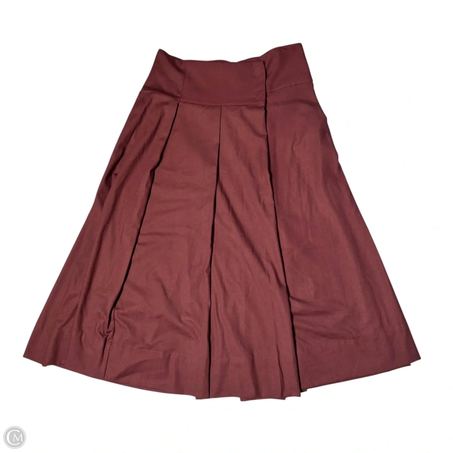 Skirt Midi By Zara In Maroon, Size: M