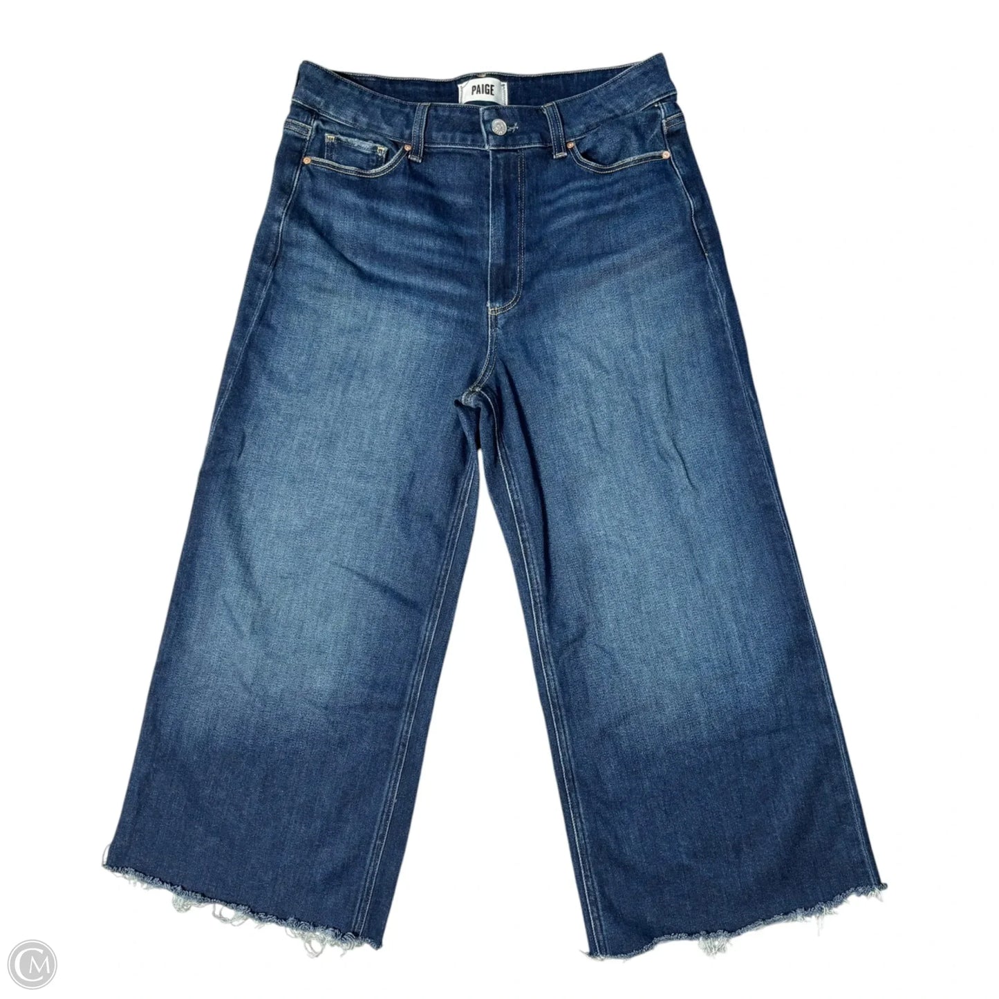 Jeans Cropped By Paige In Blue Denim, Size: 12
