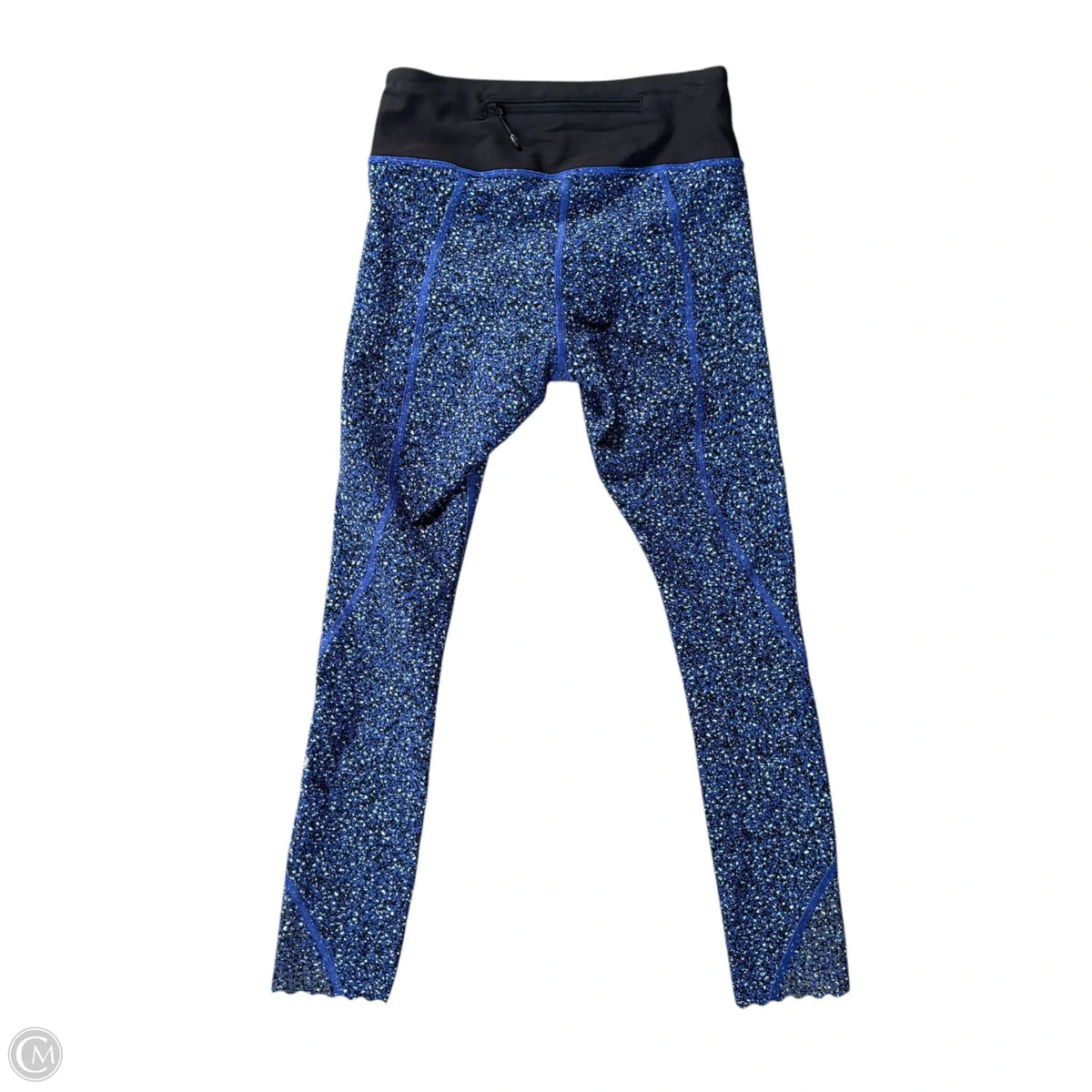 Athletic Leggings By Lululemon In Black & Blue, Size: S