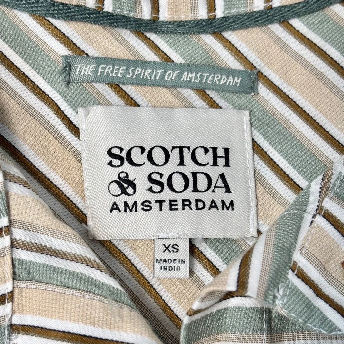 Top Long Sleeve By Scotch & Soda In Striped Pattern, Size: Xs