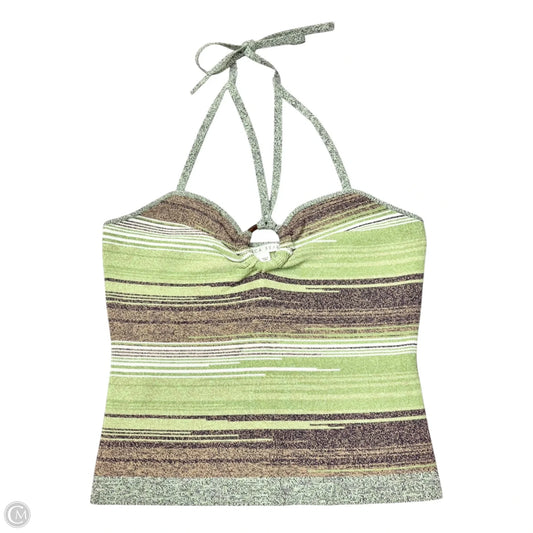 Top Sleeveless By Veronica Beard In Brown & Green, Size: L