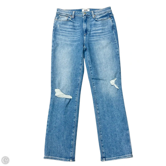 Jeans Straight By Paige In Blue Denim, Size: 10
