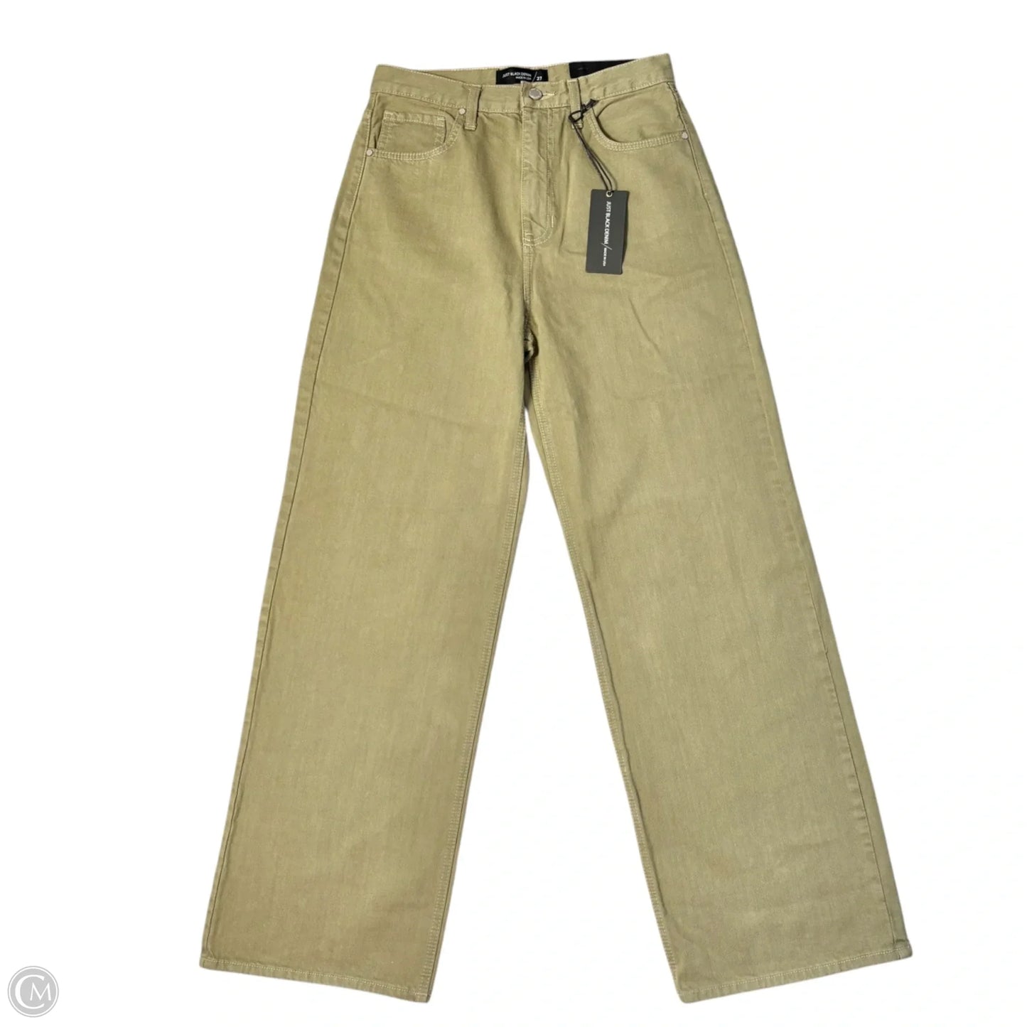 Jeans Wide Leg By Just Black In Green Denim, Size: 4