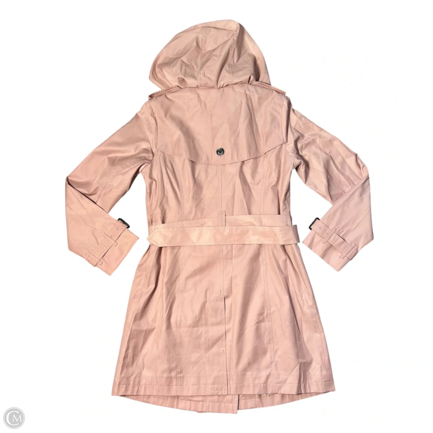 Coat Trench Coat By Michael By Michael Kors In Pink, Size: L