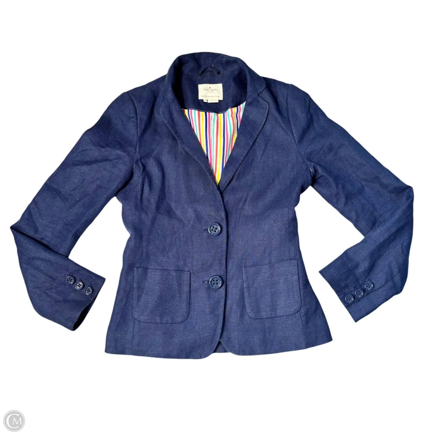 Blazer Designer By Kate Spade In Navy, Size: S