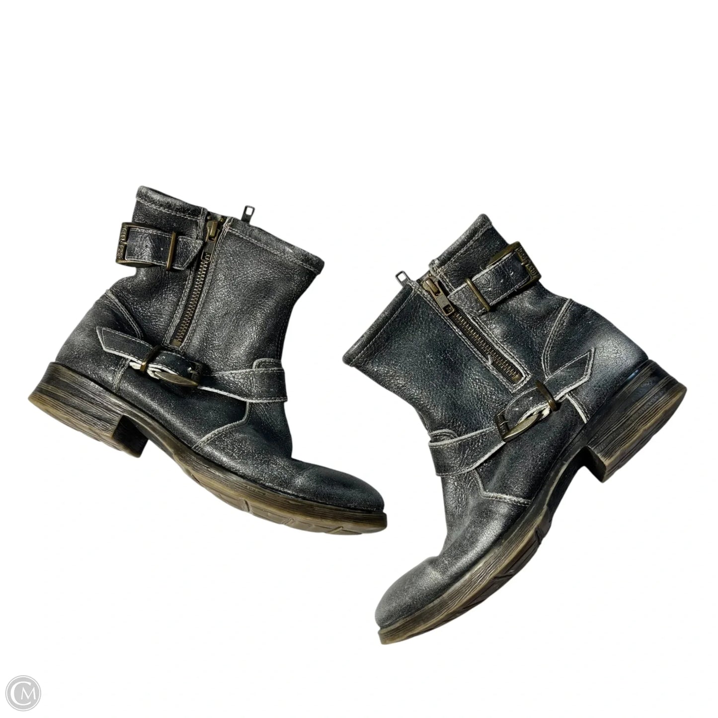 Boots Leather By Bed Stu In Grey, Size: 8