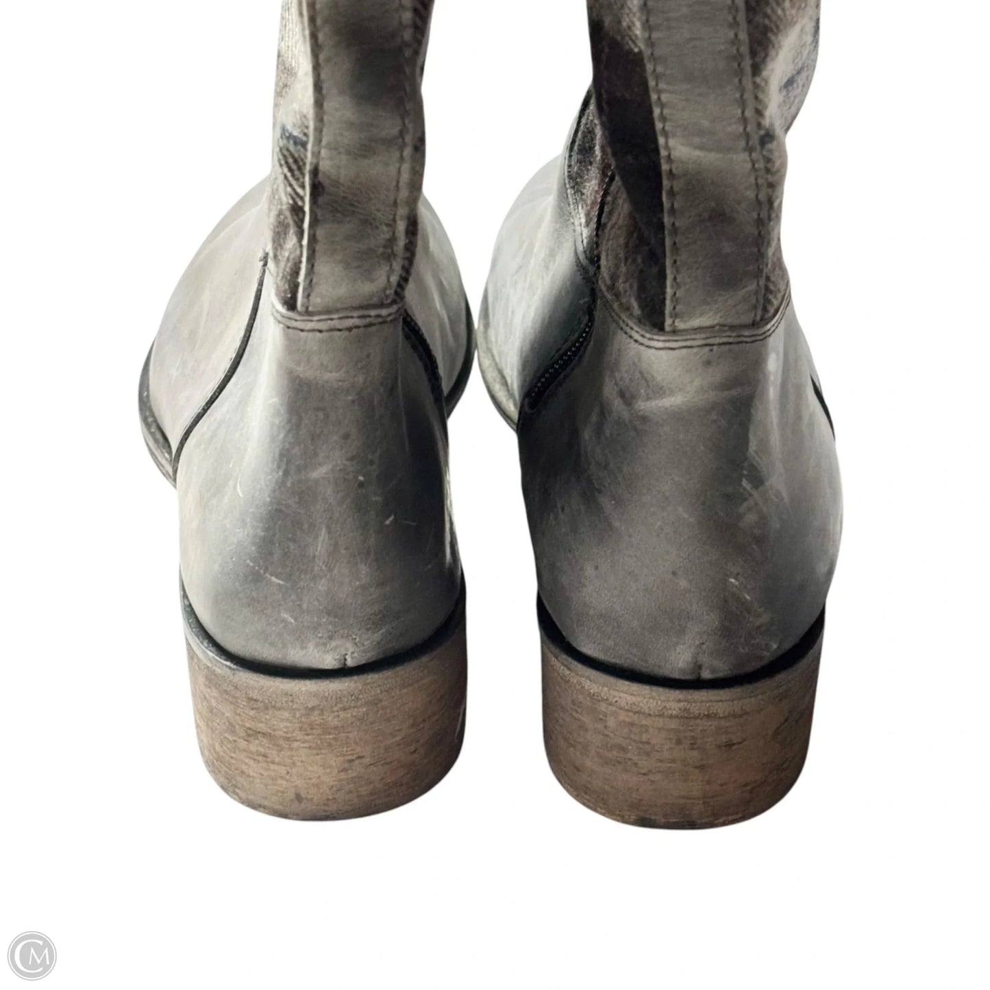Boots Leather By Charles David In Plaid Pattern, Size: 9.5