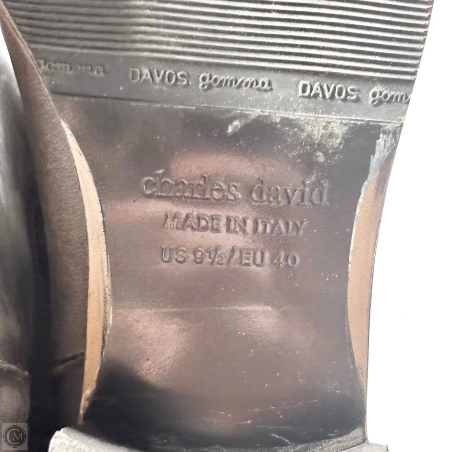 Boots Leather By Charles David In Plaid Pattern, Size: 9.5