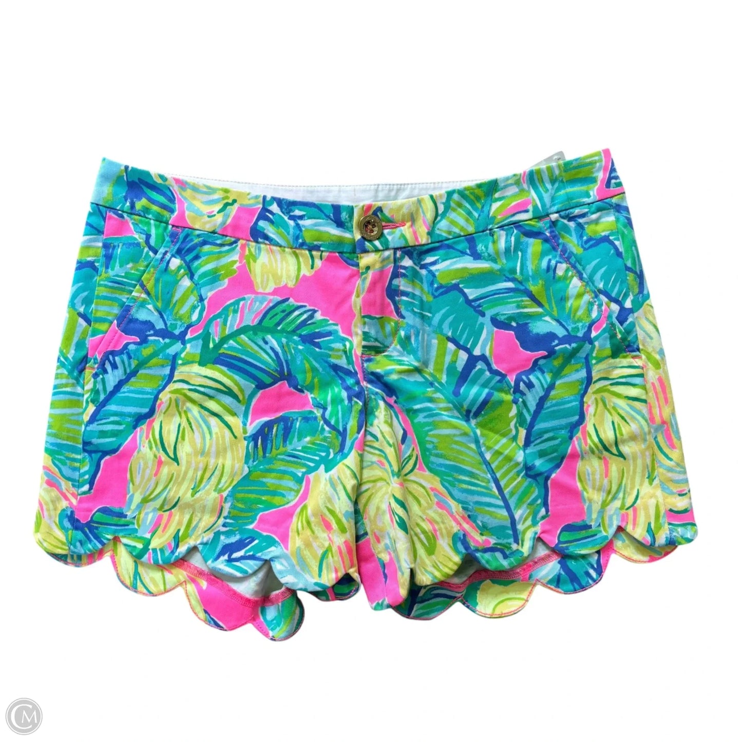 Shorts Designer By Lilly Pulitzer In Blue & Yellow, Size: 4