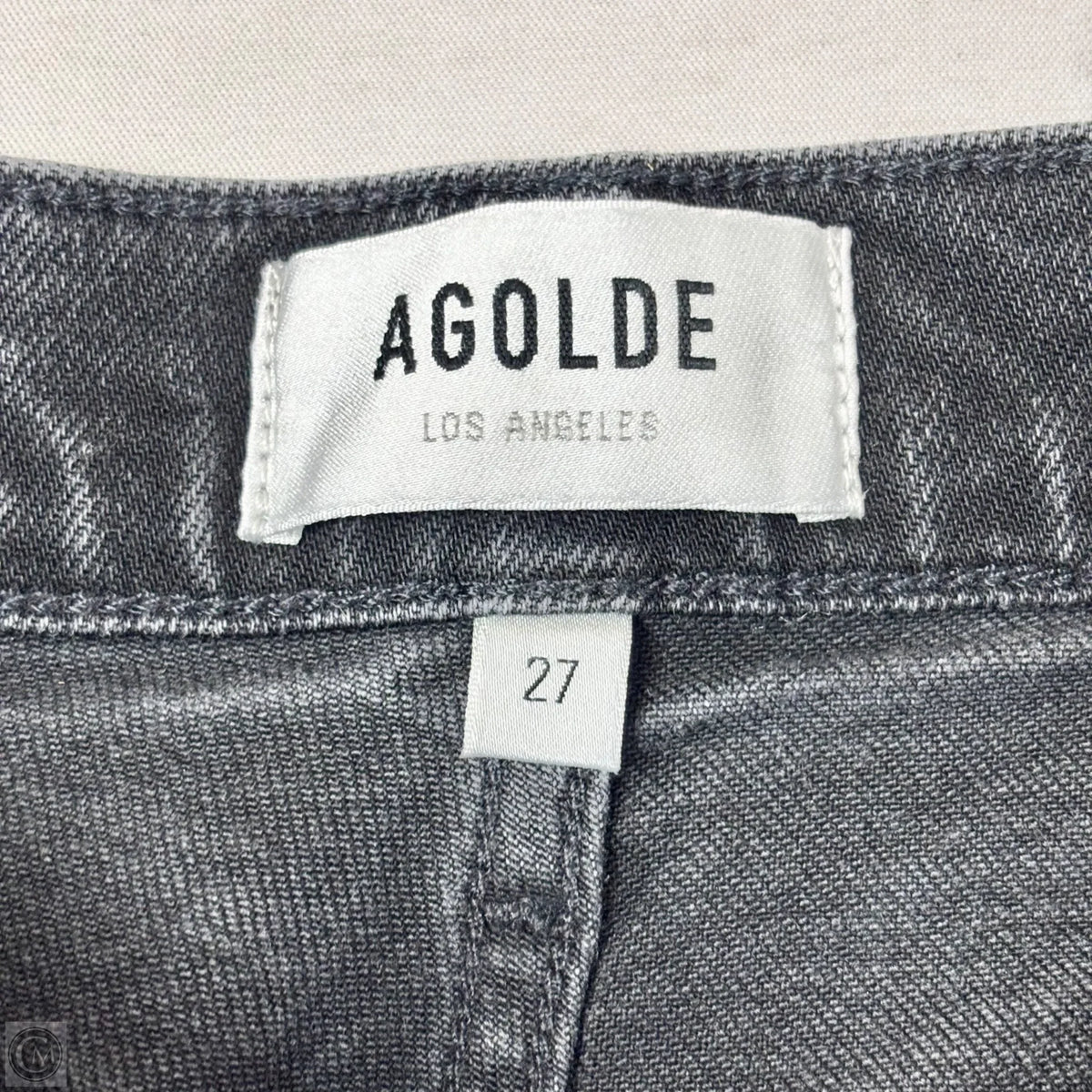 Jeans Straight By Agolde In Black Denim, Size: 4