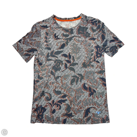 Top Short Sleeve Designer By Tory Burch In Blue & Orange, Size: Xs