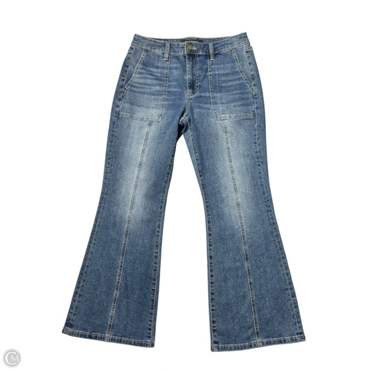Jeans Flared By Liverpool In Blue Denim, Size: 4