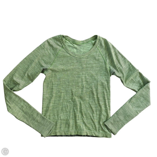 Athletic Top Long Sleeve Crewneck By Lululemon In Striped Pattern, Size: S