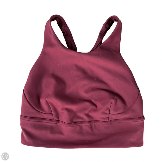 Athletic Bra By Lululemon In Maroon, Size: S