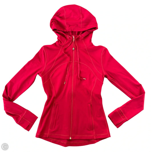 Athletic Jacket By Lululemon In Red, Size: S