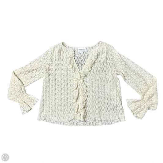 Top Long Sleeve By Velvet By Graham & Spencer In Cream, Size: S