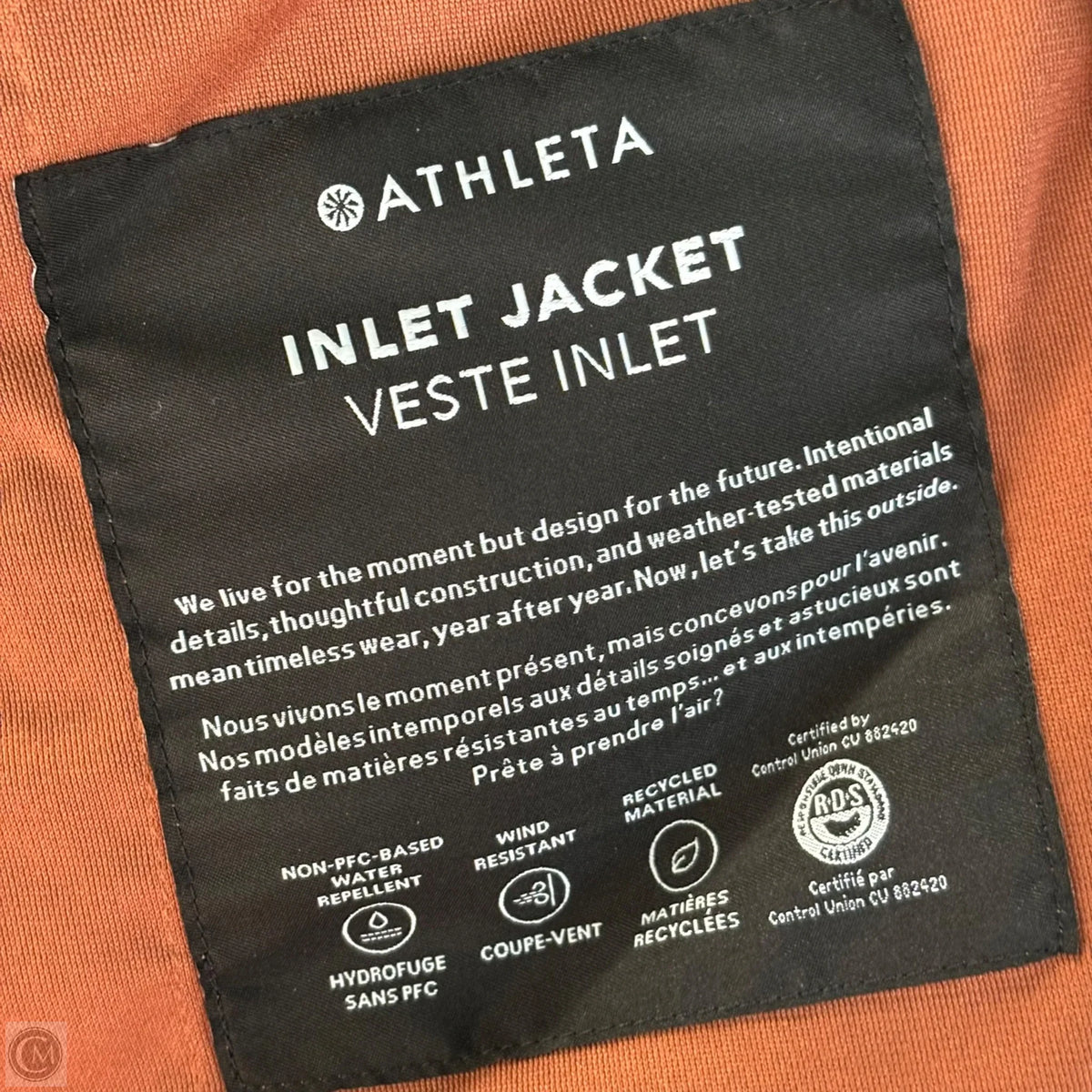 Athletic Jacket By Athleta In Orange, Size: S