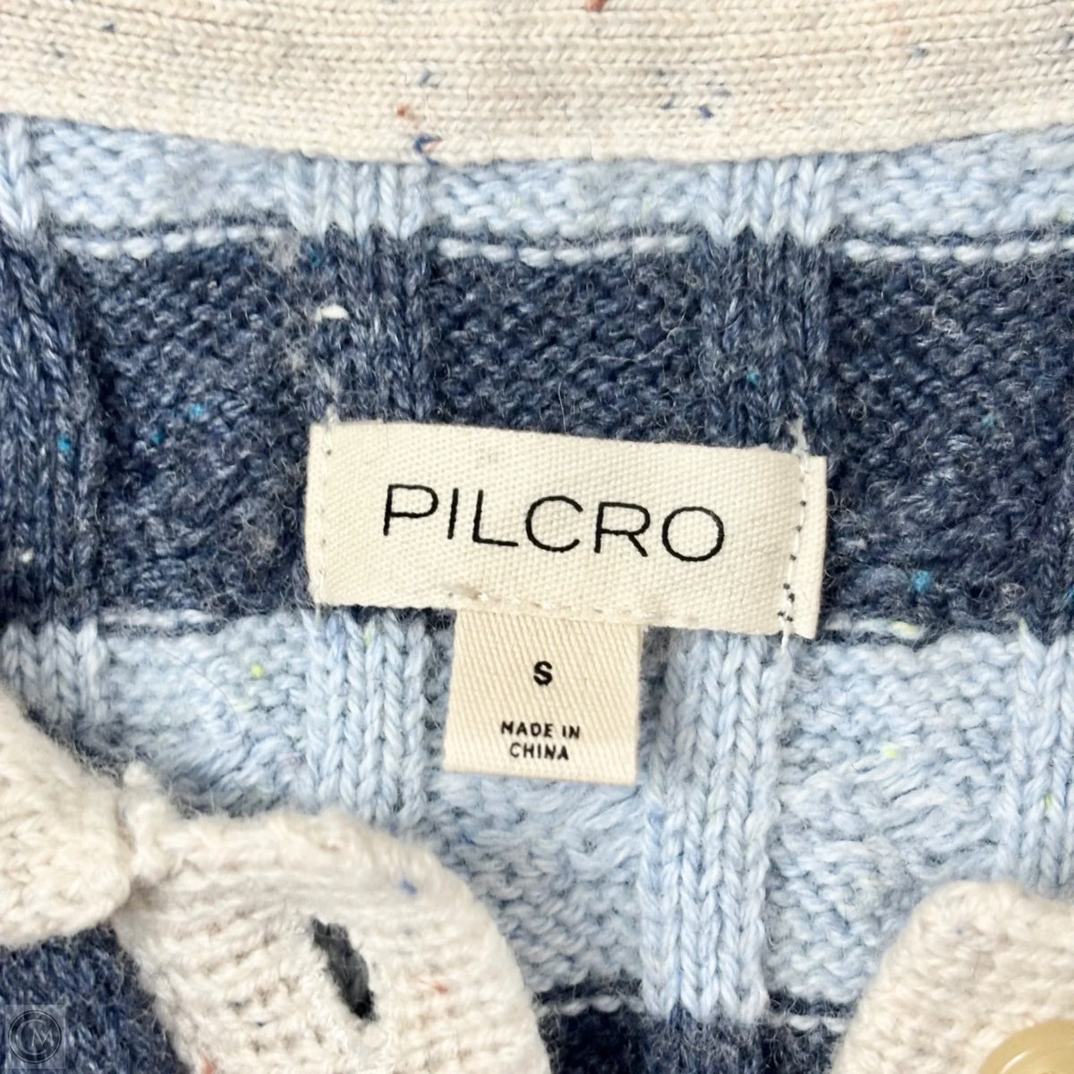 Sweater Short Sleeve By Pilcro In Striped Pattern, Size: S