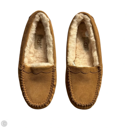Slippers Designer By Ugg In Brown, Size: 7