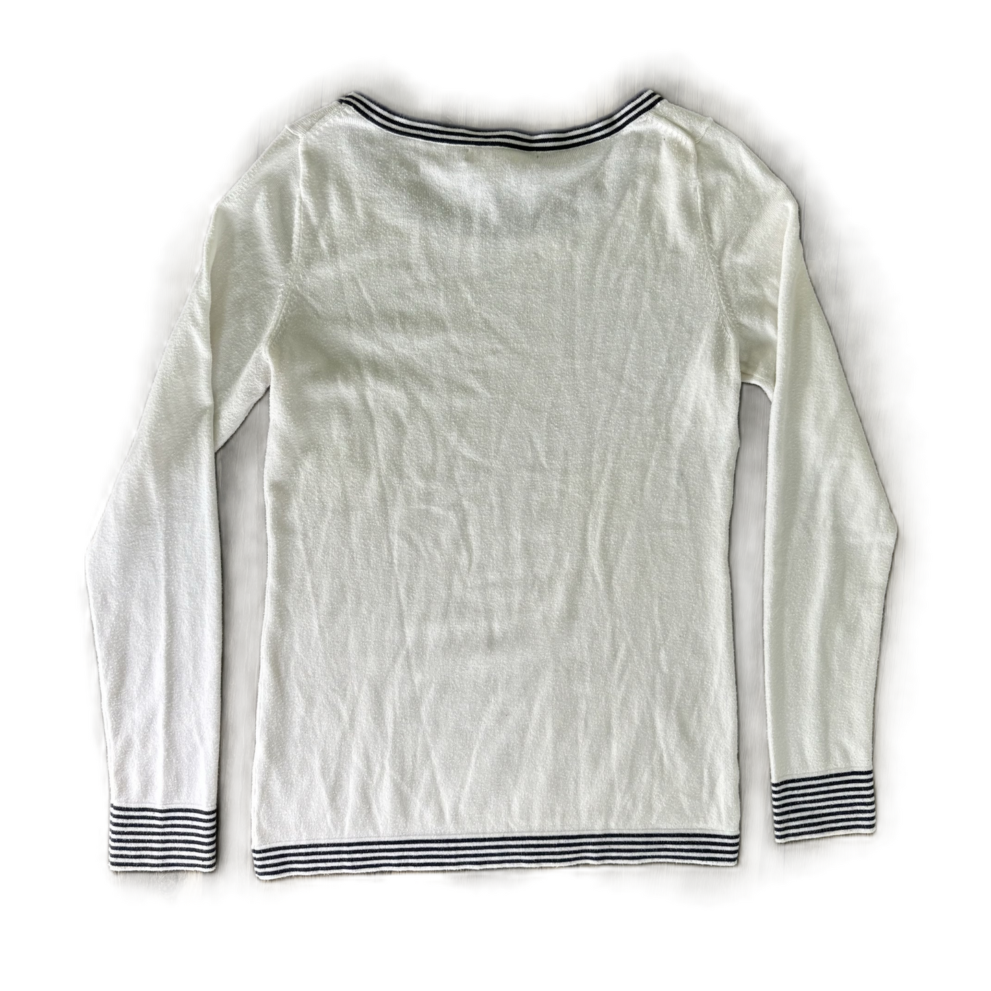 Top Long Sleeve By Banana Republic In White, Size: Xs