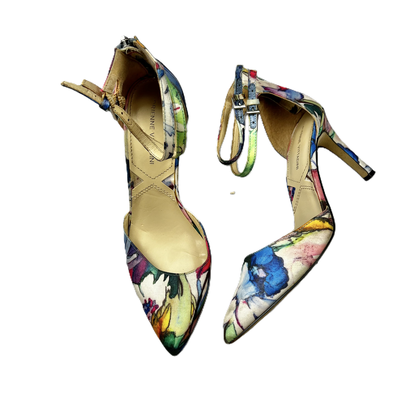 Multi-colored Shoes Heels Stiletto By Adrienne Vittadini, Size: 8