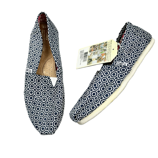 Blue Shoes Flats By Toms, Size: 8