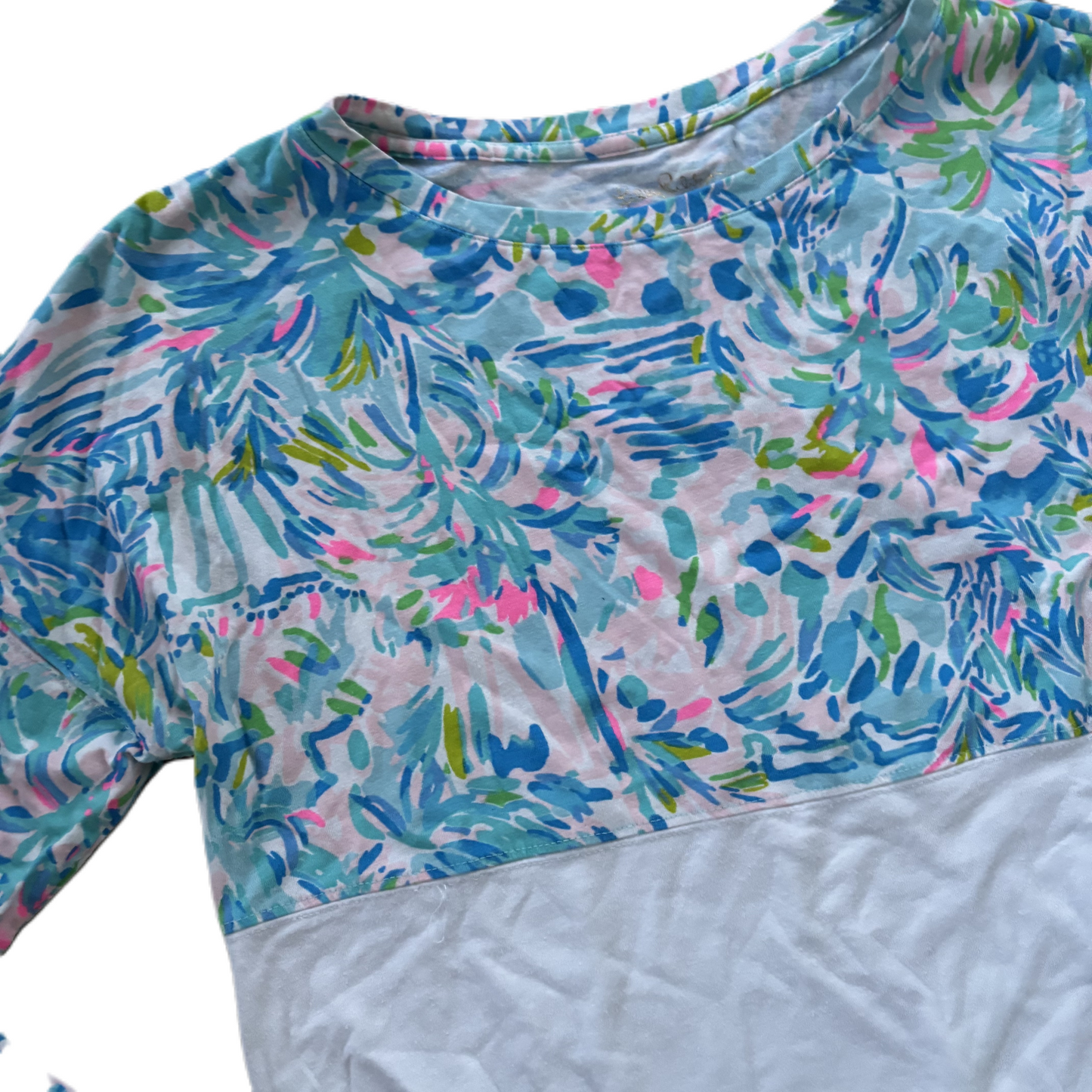 Top Long Sleeve Designer By Lilly Pulitzer In Blue & White, Size: Xs