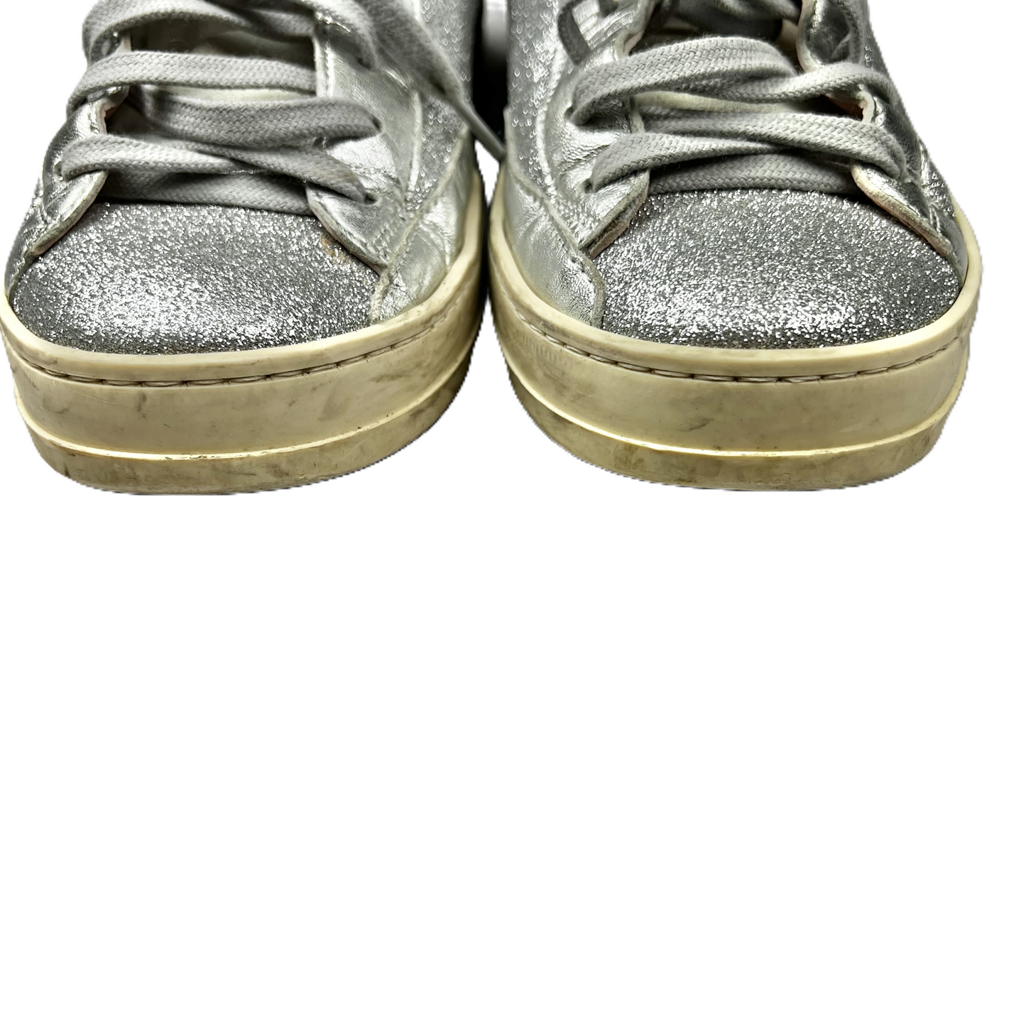Silver Shoes Sneakers By P448, Size: 7.5