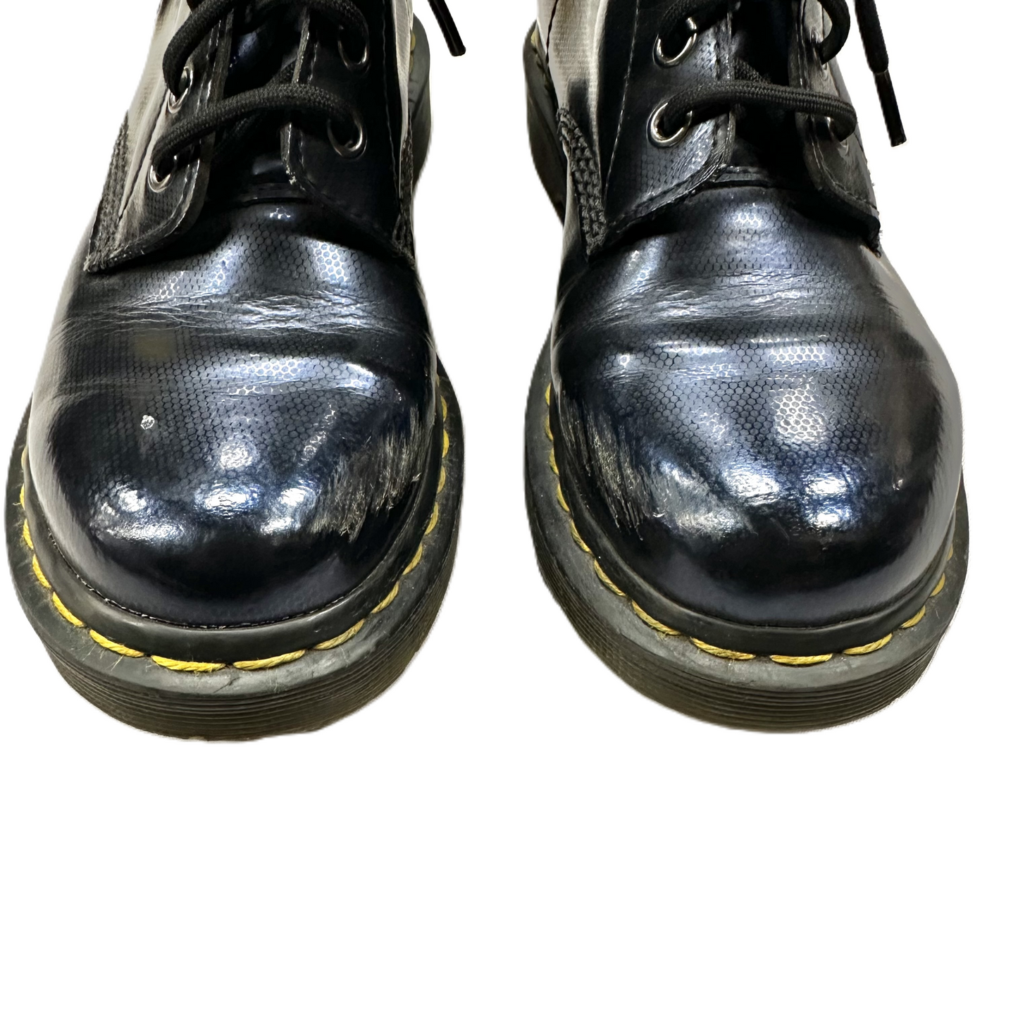Blue Boots Mid-calf Flats By Dr Martens, Size: 6.5