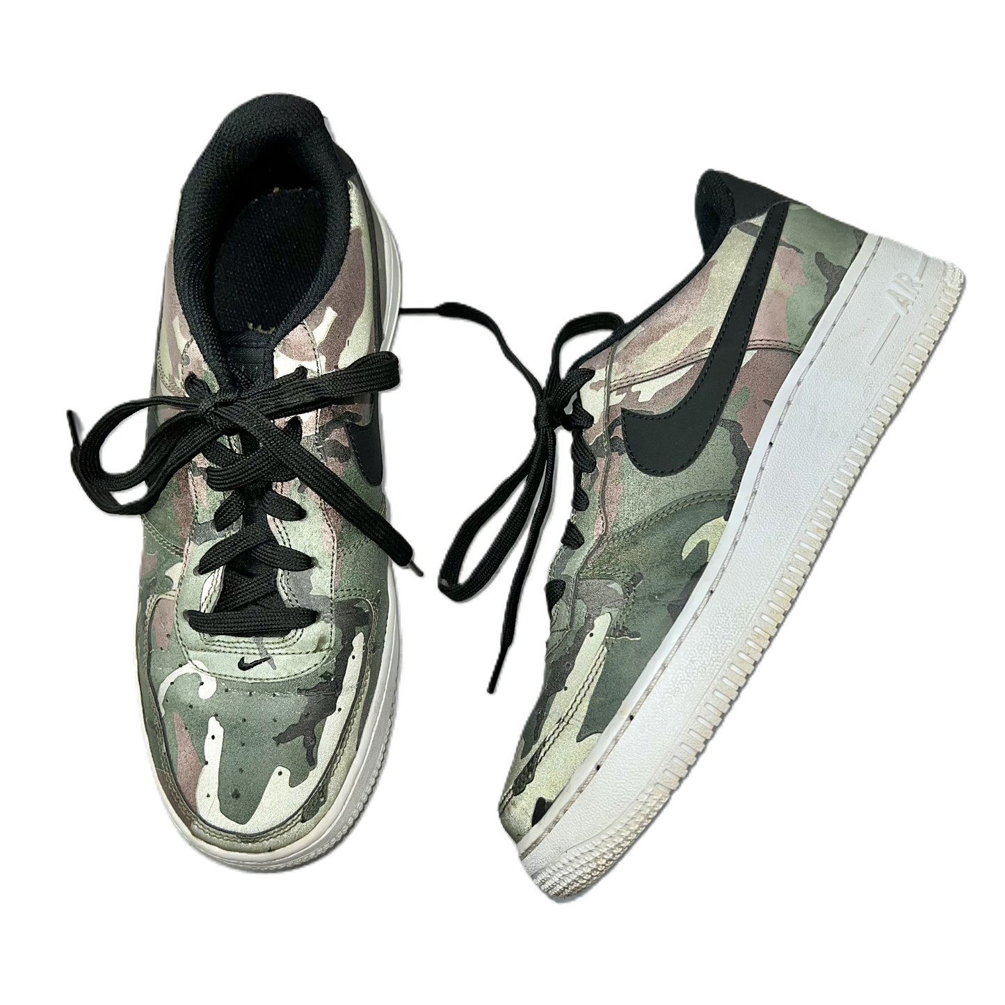 Camouflage Print Shoes Athletic By Nike, Size: 8