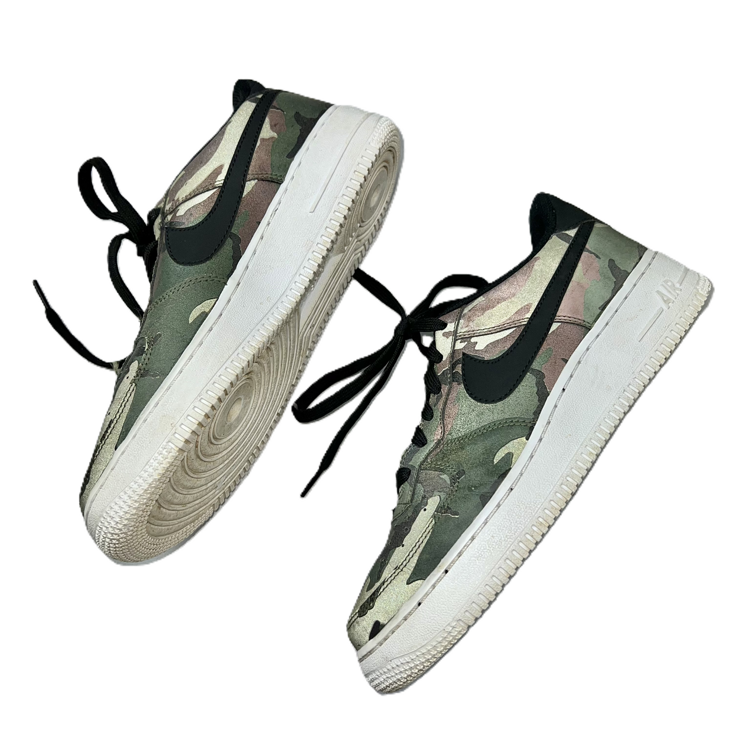 Camouflage Print Shoes Athletic By Nike, Size: 8