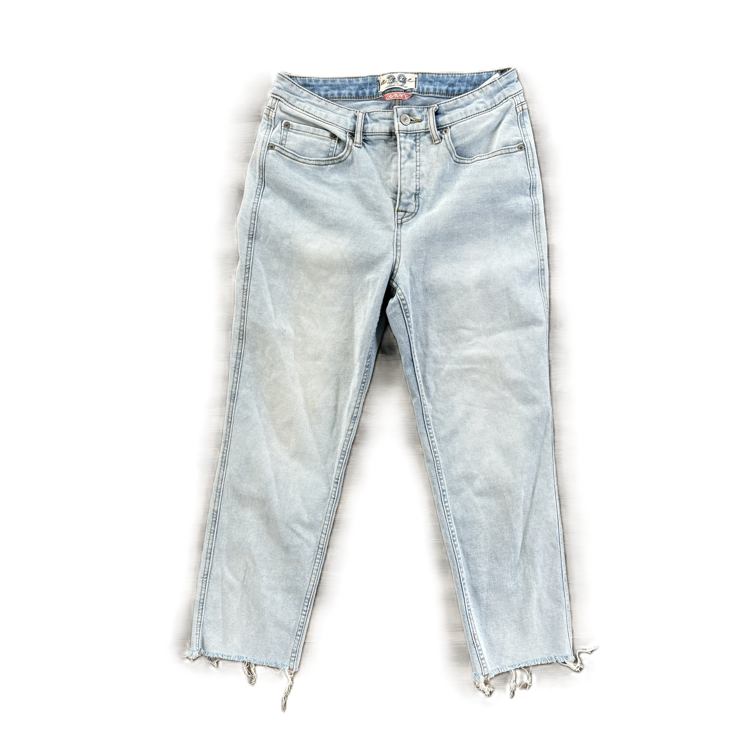 Jeans Straight By Free People In Blue Denim, Size: 8