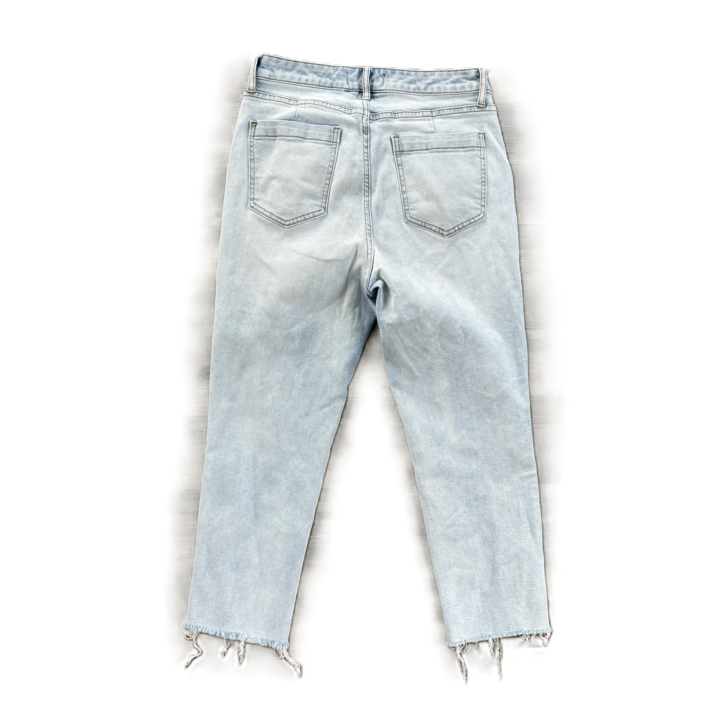 Jeans Straight By Free People In Blue Denim, Size: 8