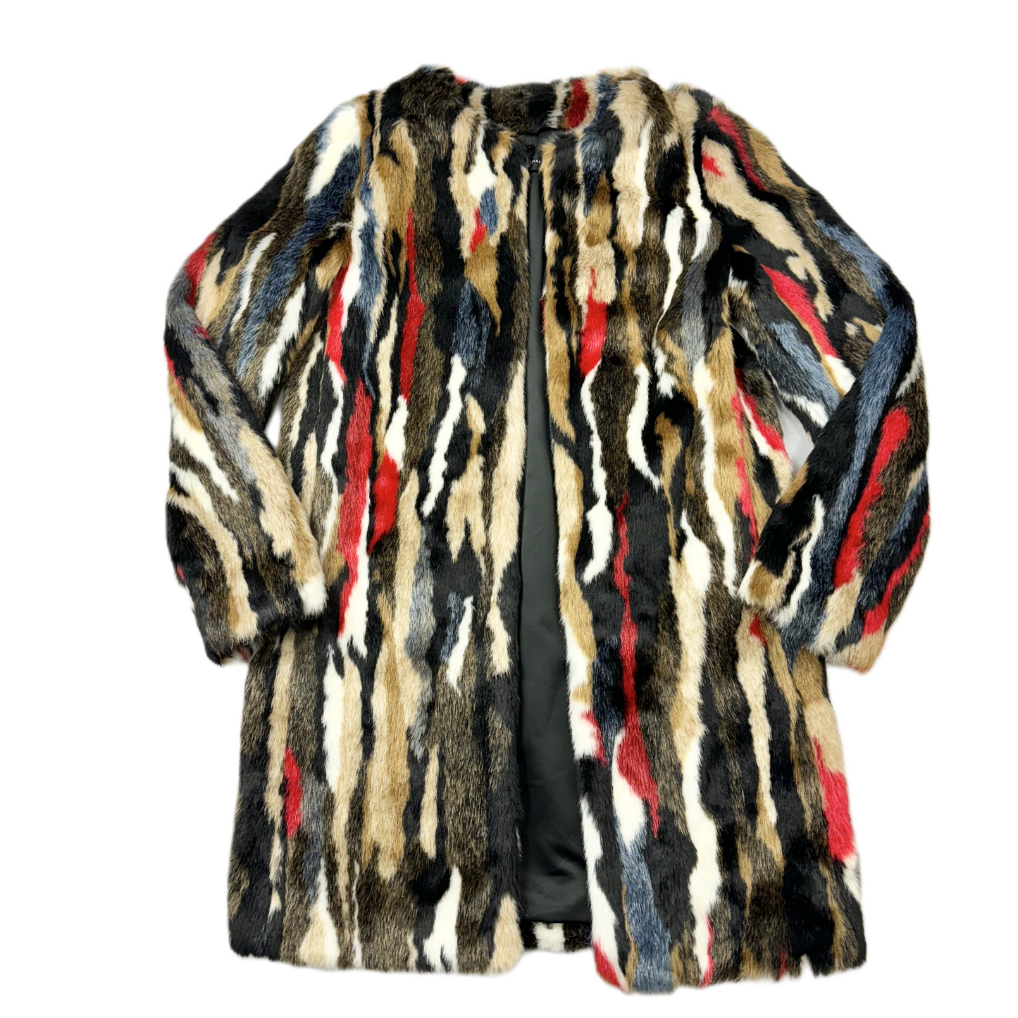 Coat Faux Fur & Sherpa By Zara In Multi-colored, Size: Xs