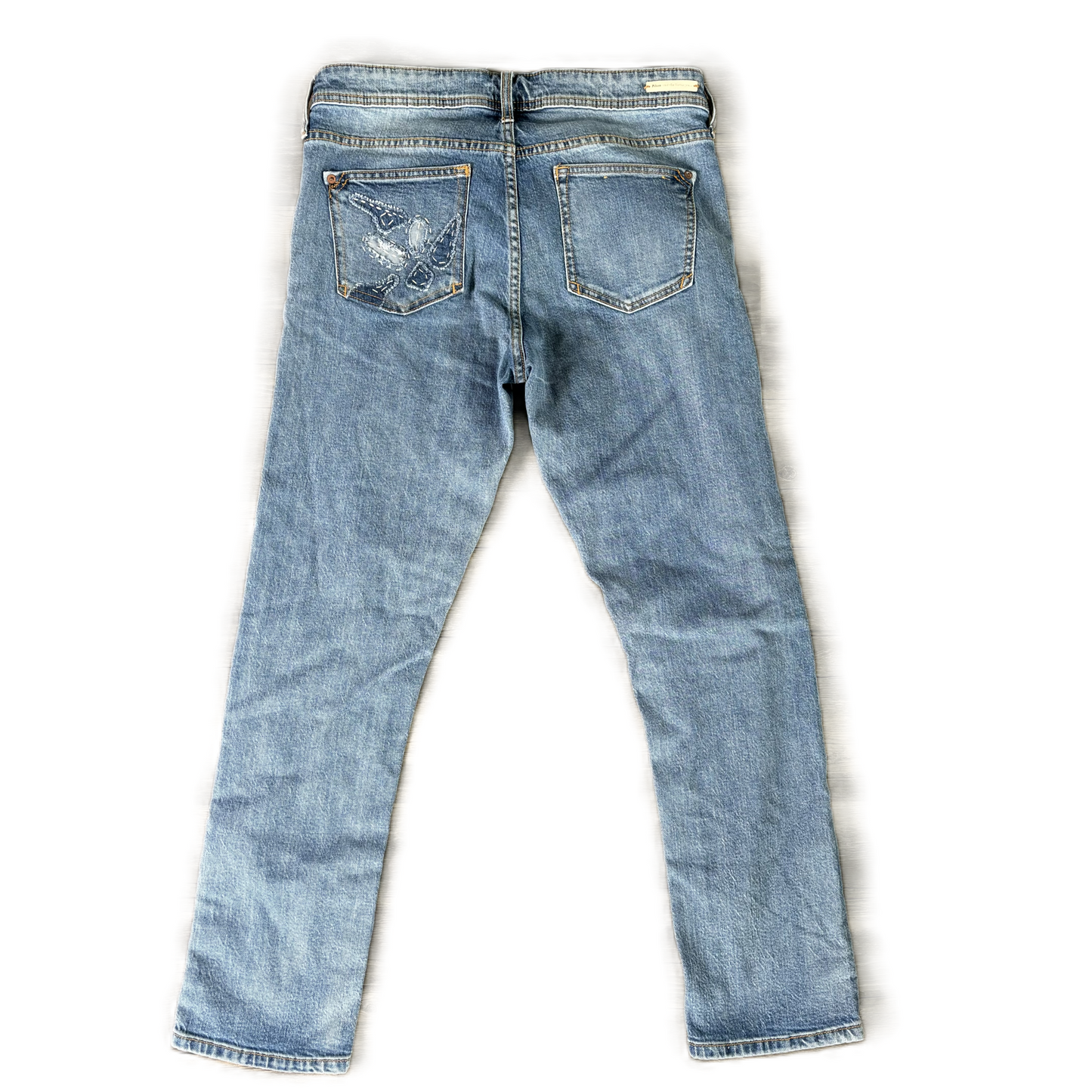 Jeans Straight By Pilcro In Blue Denim, Size: 8