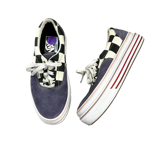 Cream & Purple Shoes Sneakers Platform By Vans, Size: 8