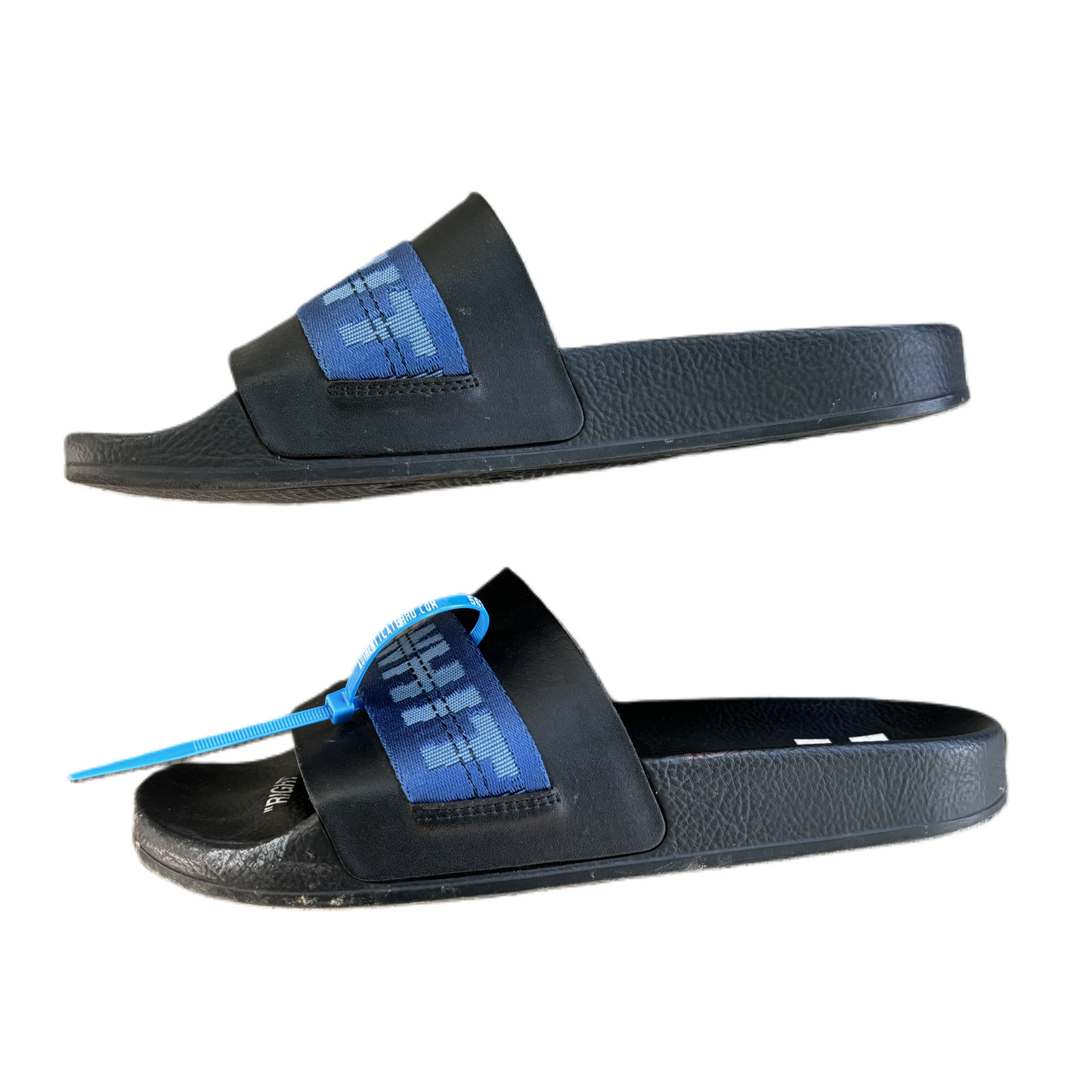 Sandals Luxury Designer By Off-white In Black & Blue, Size: 8.5