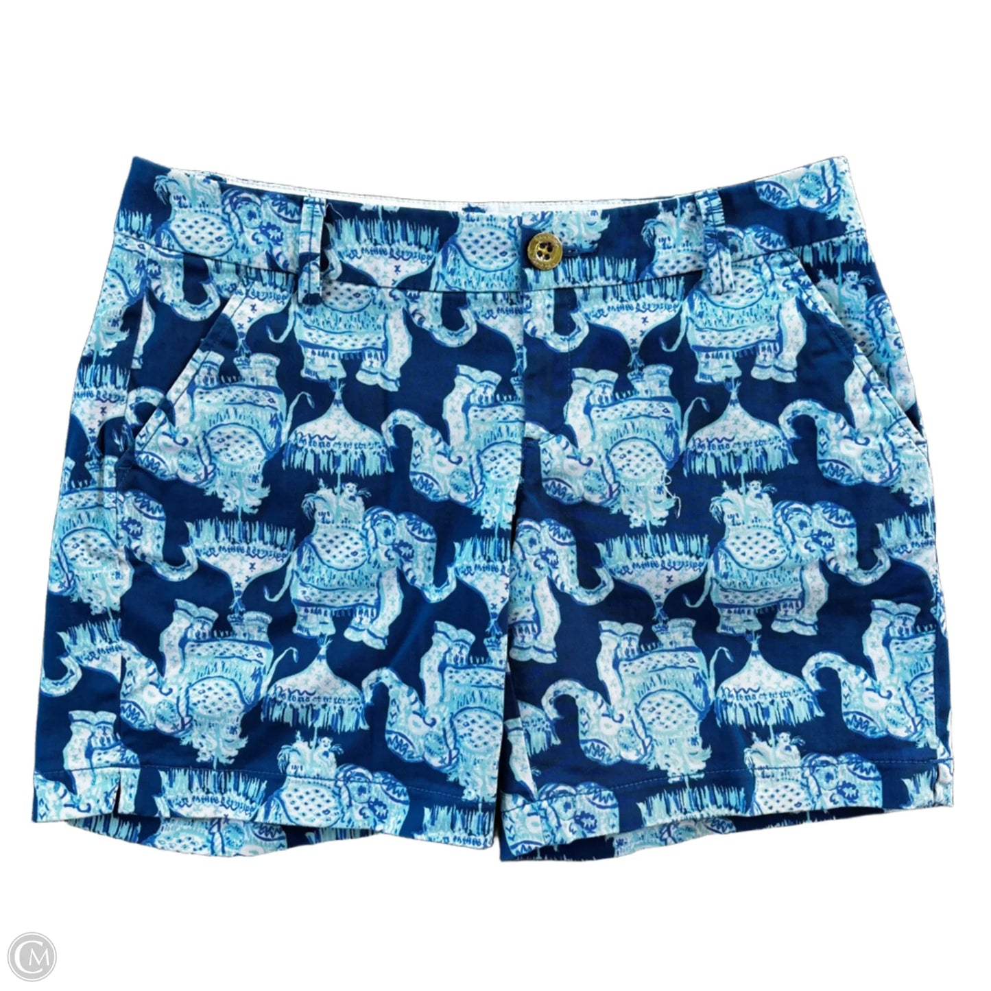 Shorts Designer By Lilly Pulitzer In Blue & White, Size: 4