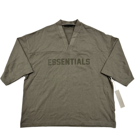 Top 3/4 Sleeve By Essentials In Grey, Size: S