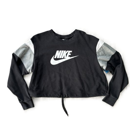 Athletic Sweatshirt Crewneck By Nike Apparel In Black & Grey, Size: 2x