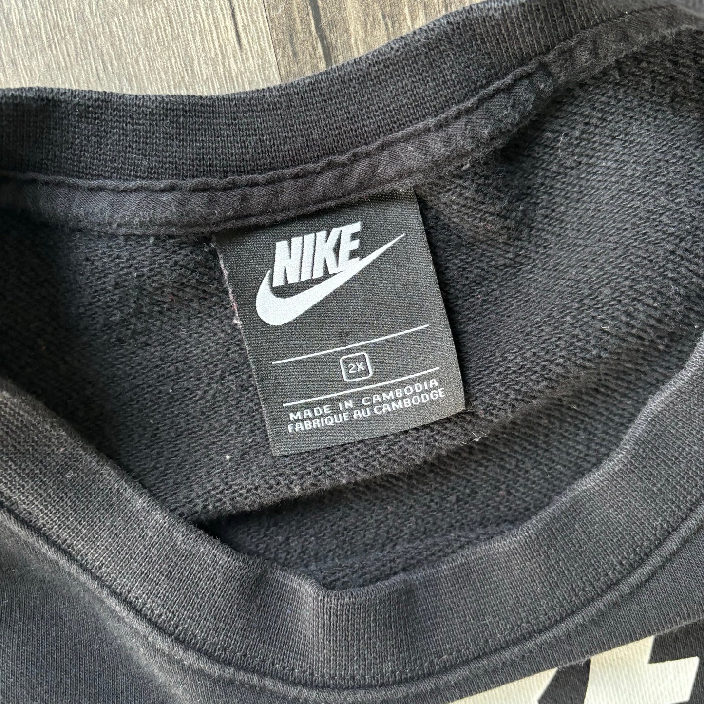 Athletic Sweatshirt Crewneck By Nike Apparel In Black & Grey, Size: 2x