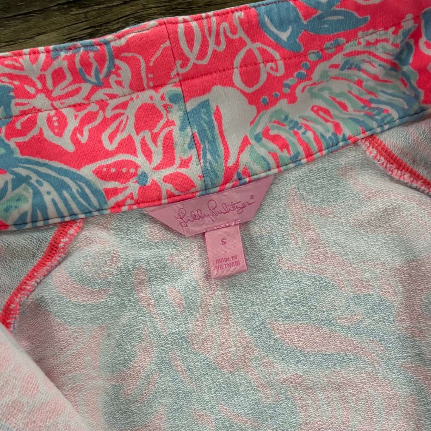 Sweatshirt Designer By Lilly Pulitzer In Blue & Pink, Size: S