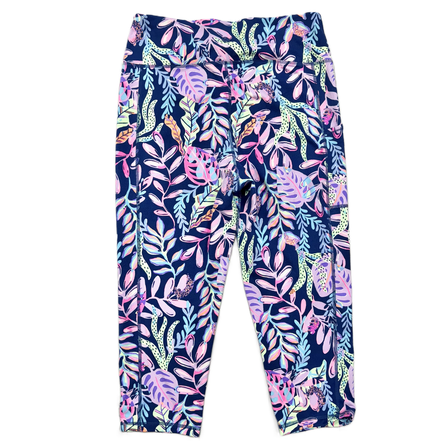 Pants Designer By Lilly Pulitzer In Blue & Purple, Size: Xl